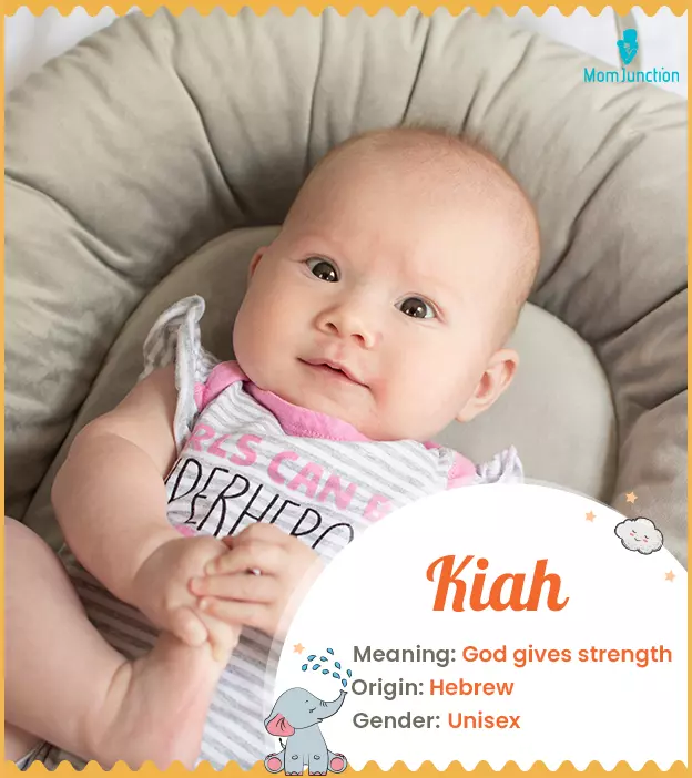 Kiah, meaning God gives strength