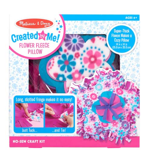 Melissa & Doug Created By Me! Flower Fleece Throw Pillow Craft Kit