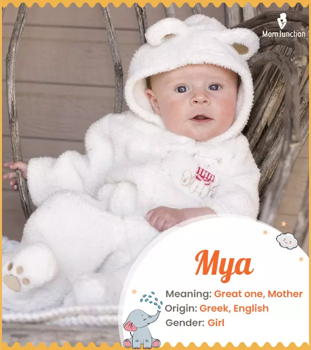 Mya, meaning great o