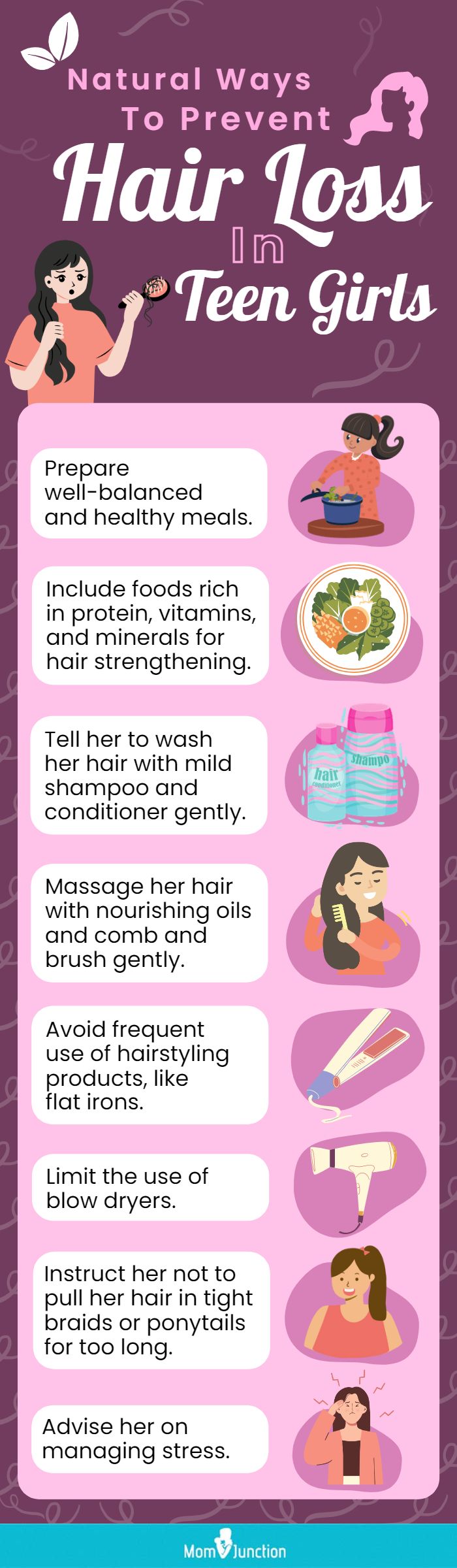 natural ways to prevent hair loss in teen girls [infographic]