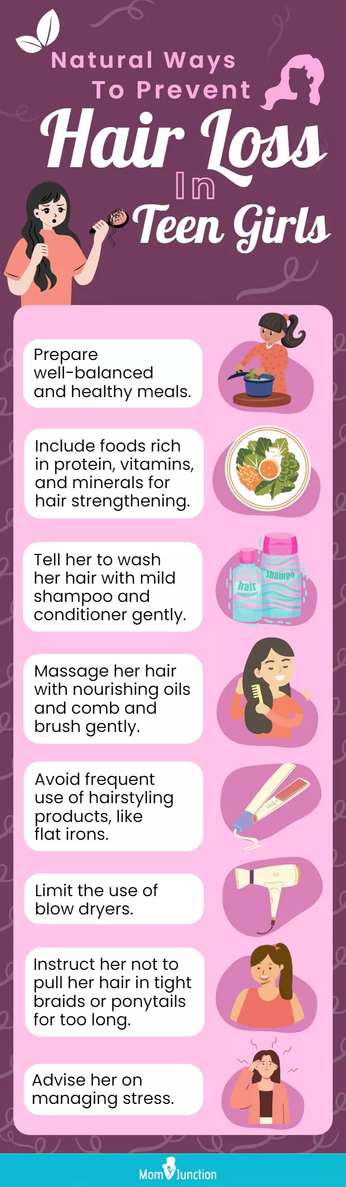 natural ways to prevent hair loss in teen girls (infographic)