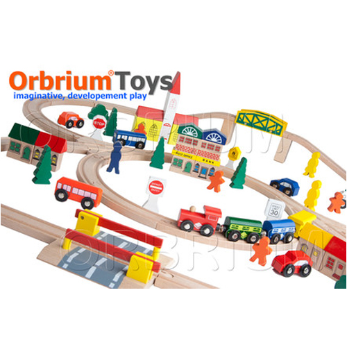 Orbrium Wooden Train Set