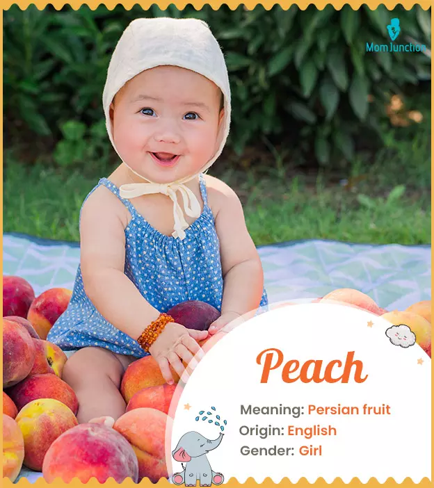 Peach, derived from a fruit