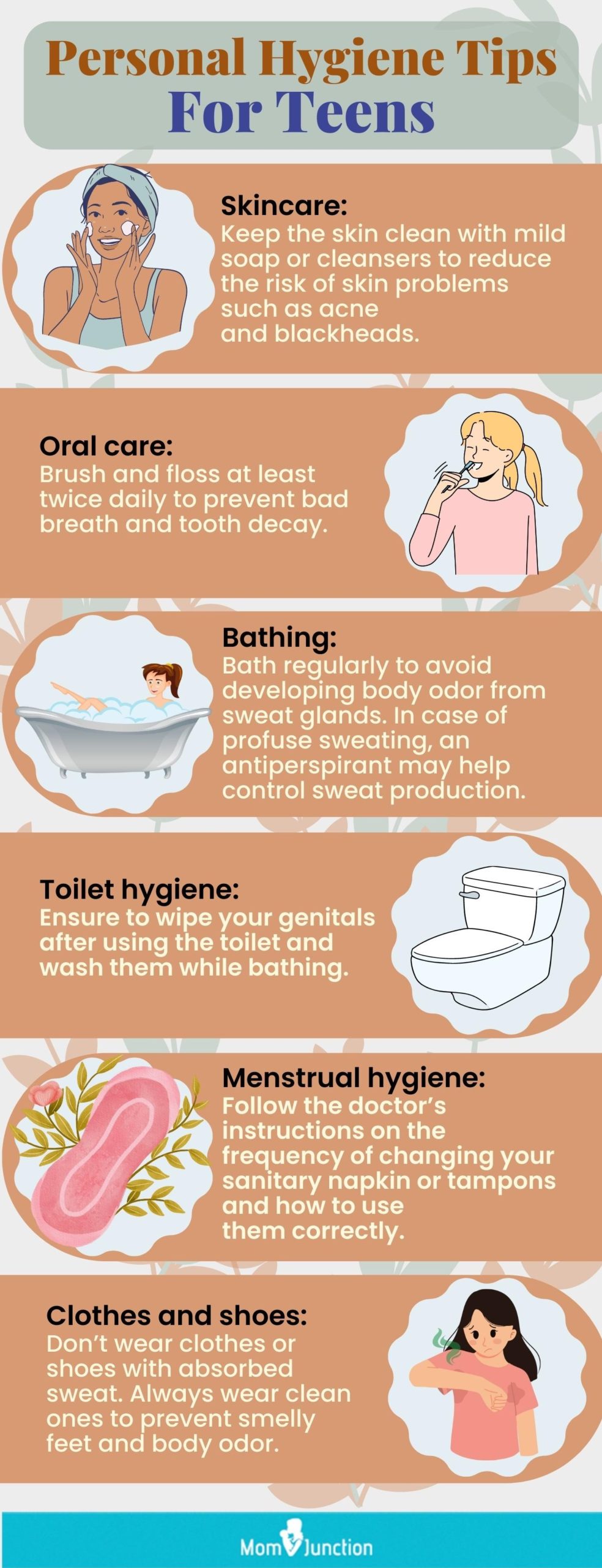 personal hygiene tips for teens (infographic)