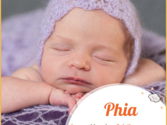 Phia, meaning saintly woman
