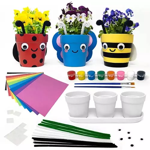 Pinwheel Crafts Flower Pot Kit For Kids