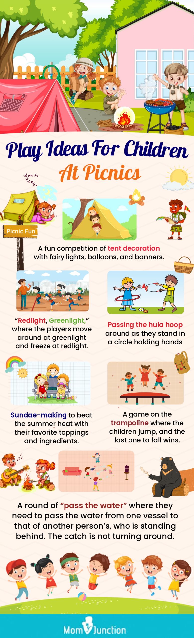 play ideas for children at picnics (infographic)