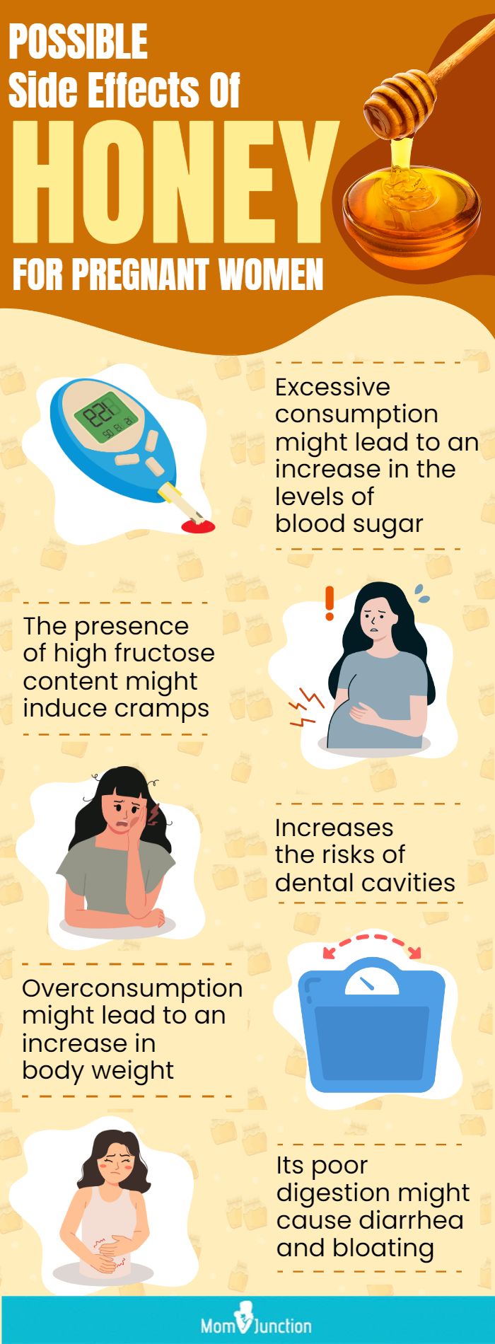 possible side effects of honey for pregnant women (infographic)