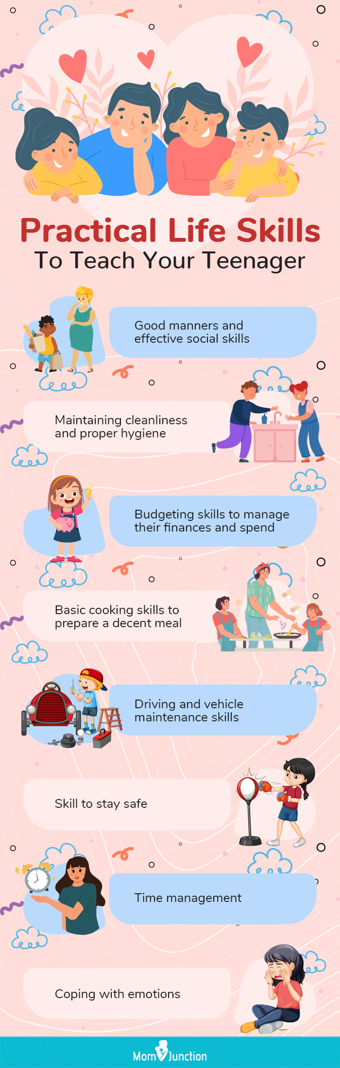 life skills to teach your teenager (infographic)