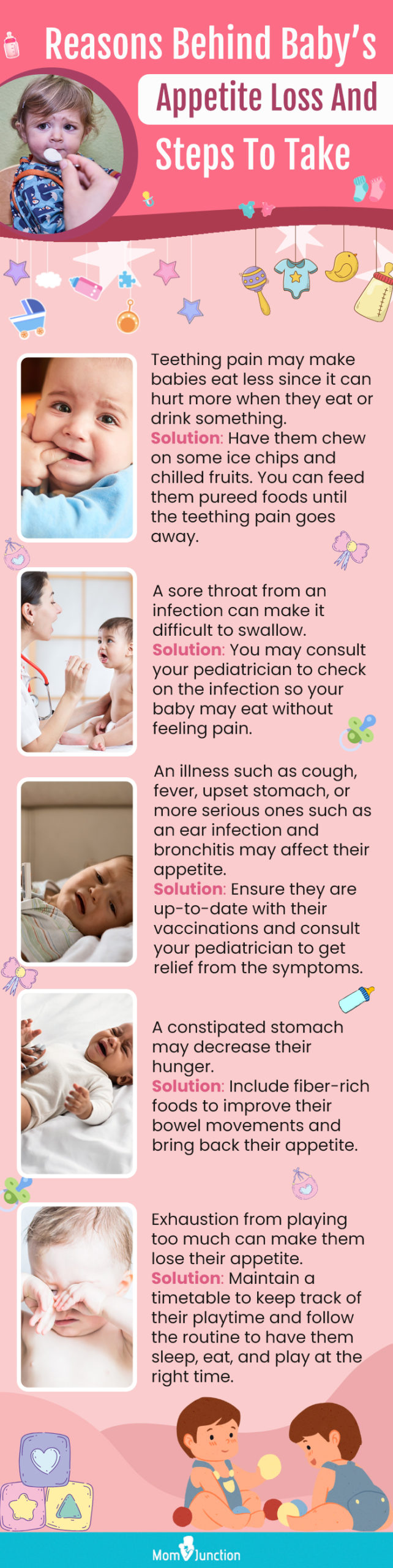 reasons behind baby’s appetite loss and steps to take (infographic)
