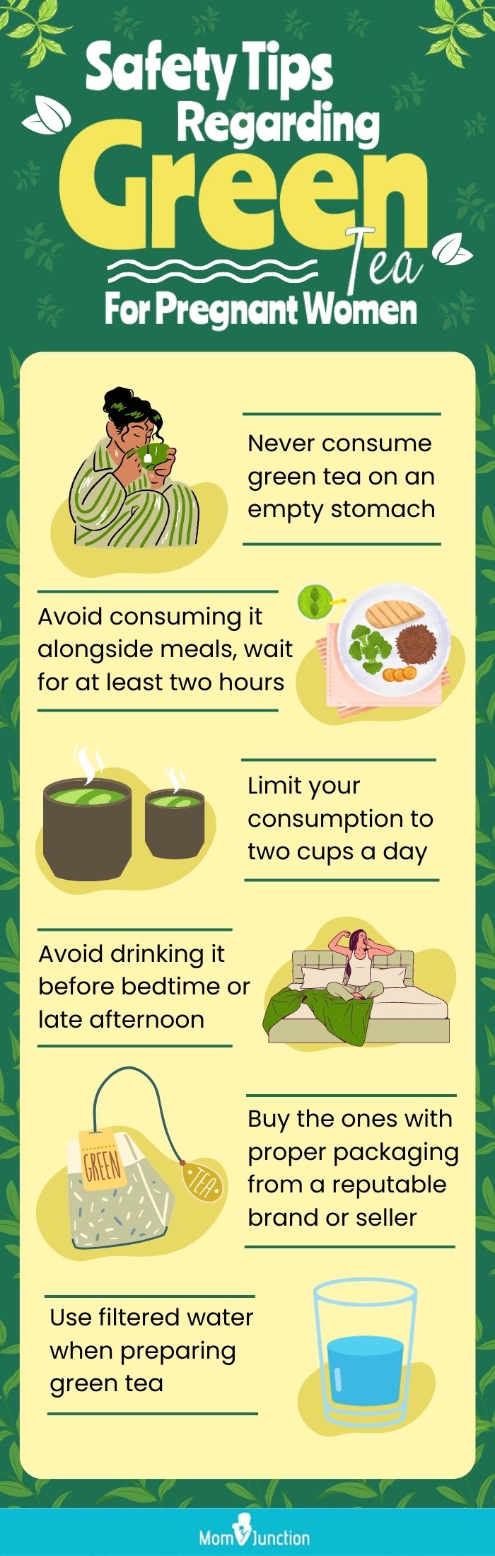 safety tips regarding green tea for pregnant women [infographic]