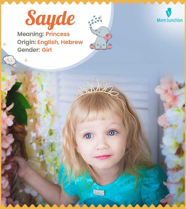 Sayde Name Meaning, Origin, History, And Popularity_image