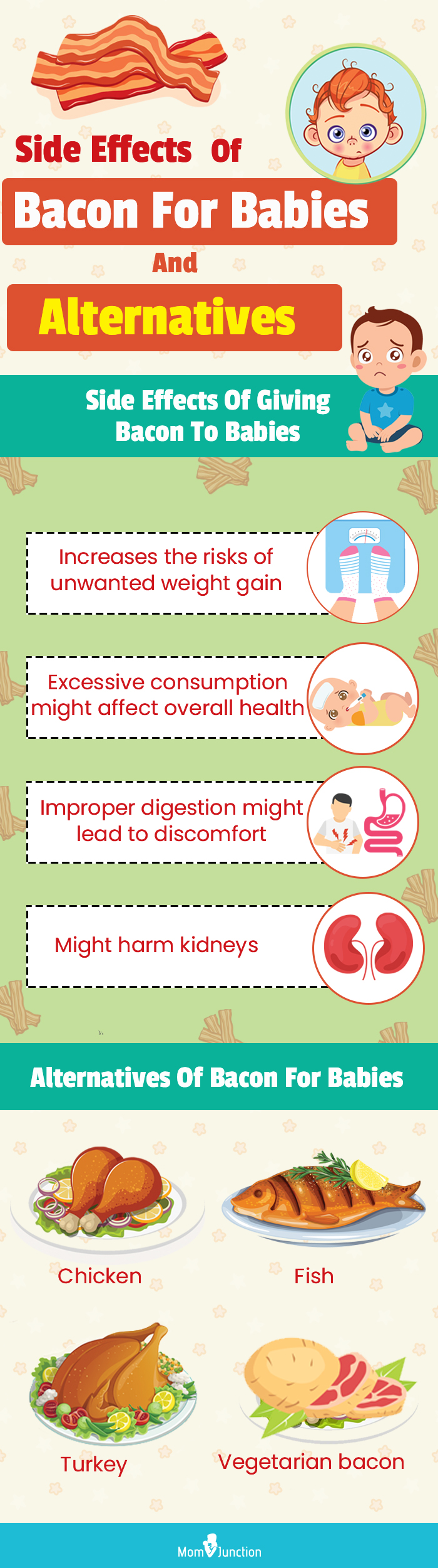side effects of bacon for babies and alternatives (infographic)