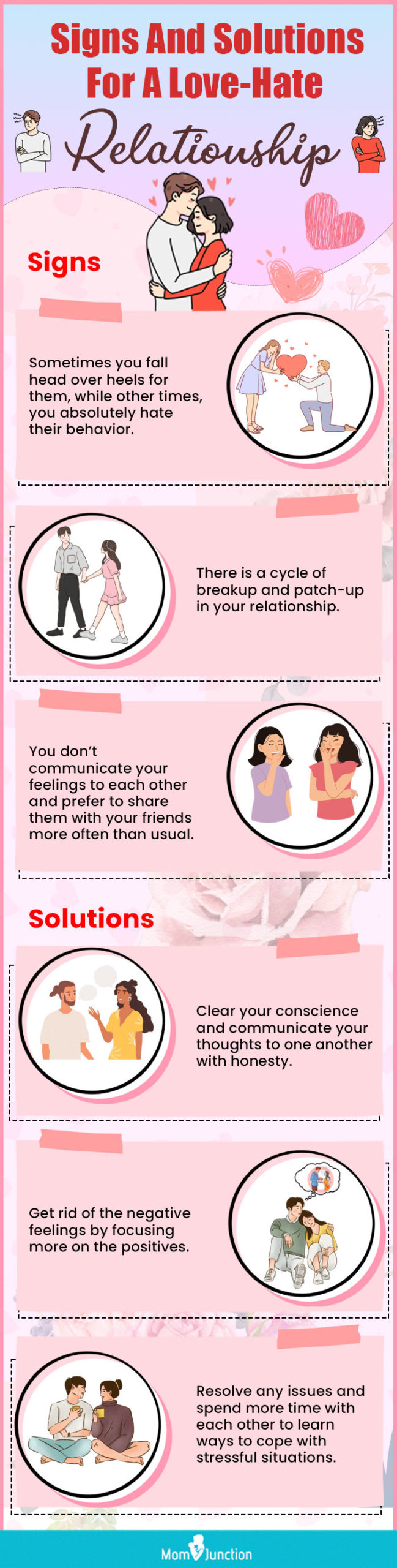 signs and solutions for a love hate relationship (infographic)