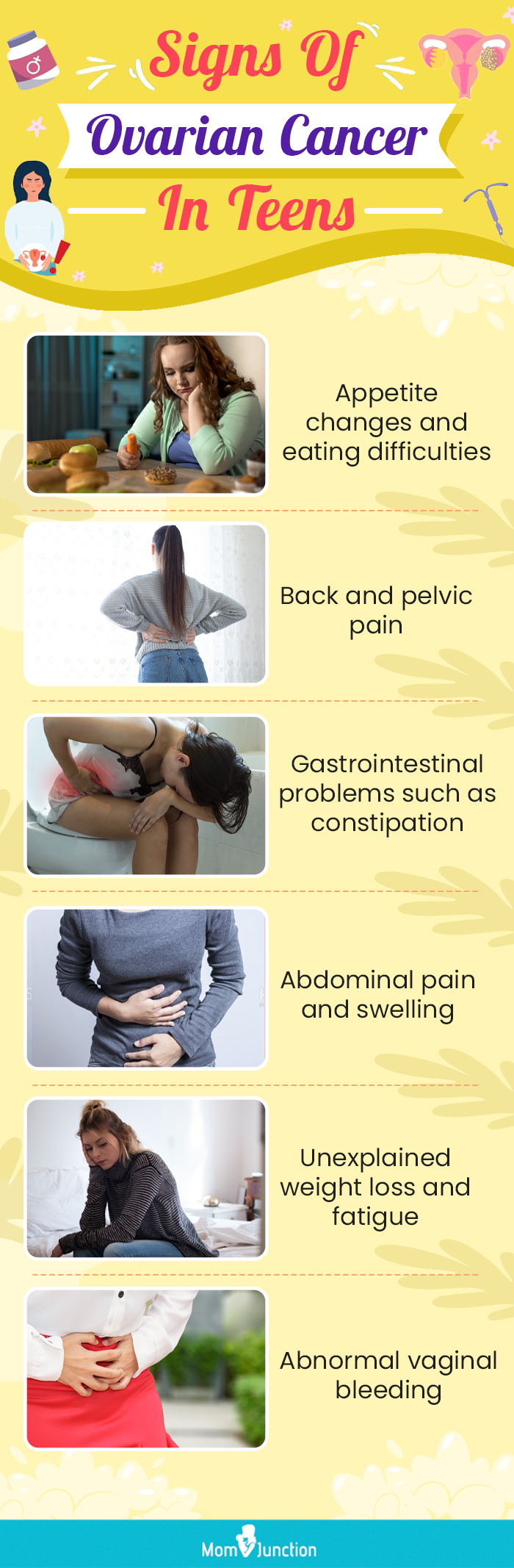 signs of ovarian cancer in teens (infographic)