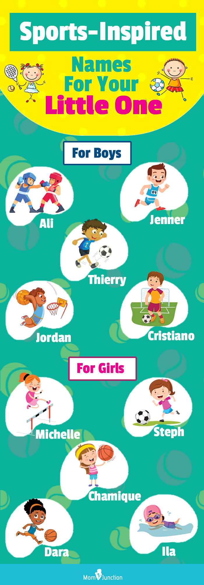 sports inspired names for your little one (infographic)