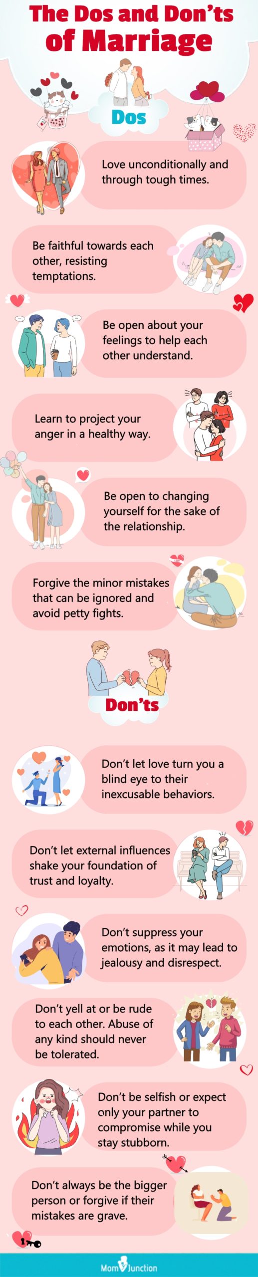 the dos and don’ts of marriage (infographic)