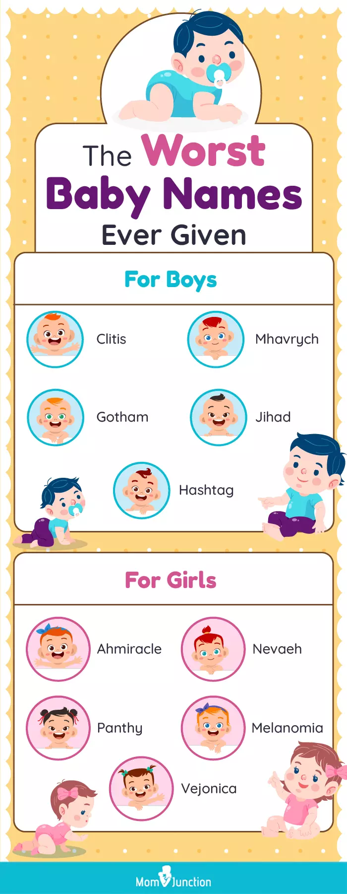 the worst baby names ever given (infographic)