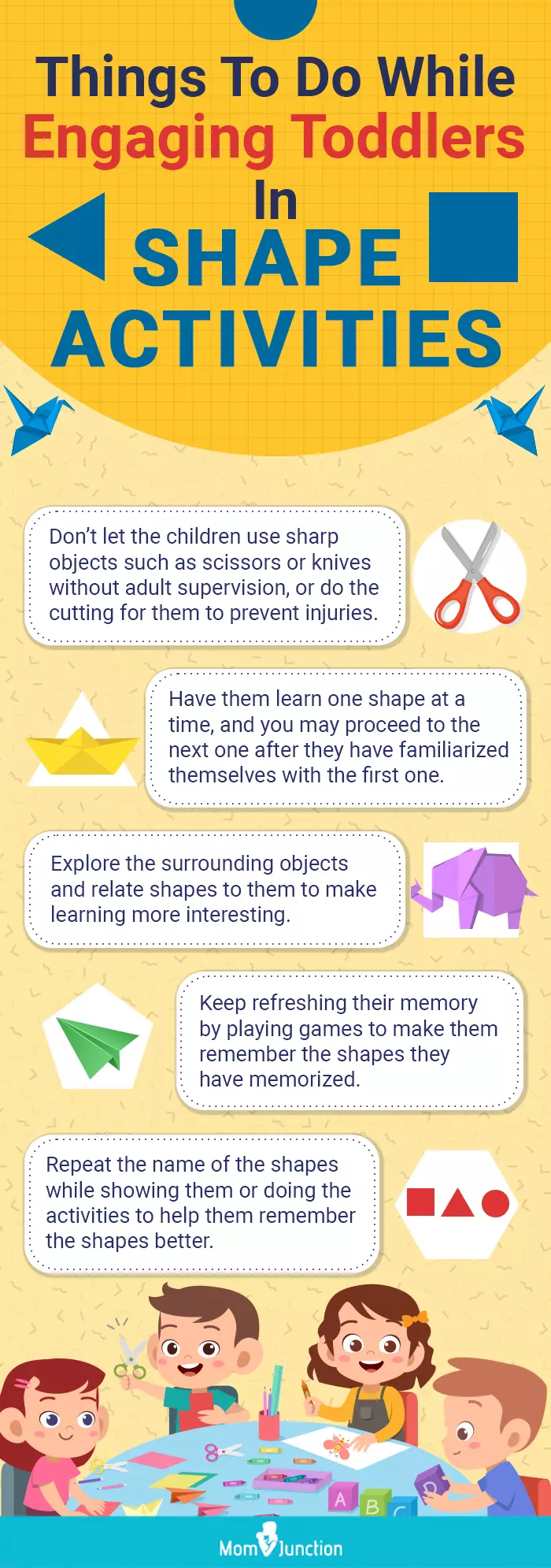 things to do while engaging toddlers in shape activities (infographic)