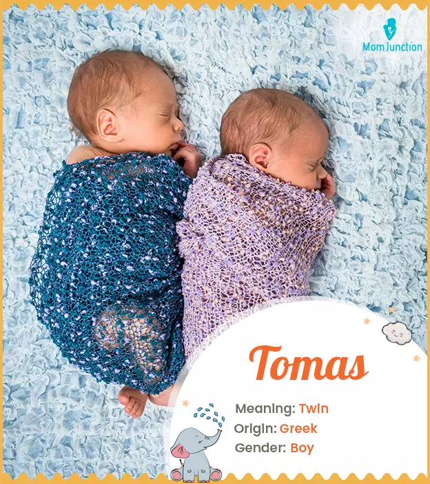 Tomas, meaning twin 