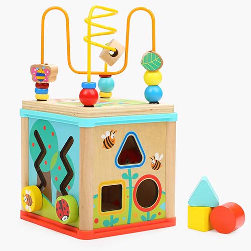 Top Bright Wooden Activity Cube Toys