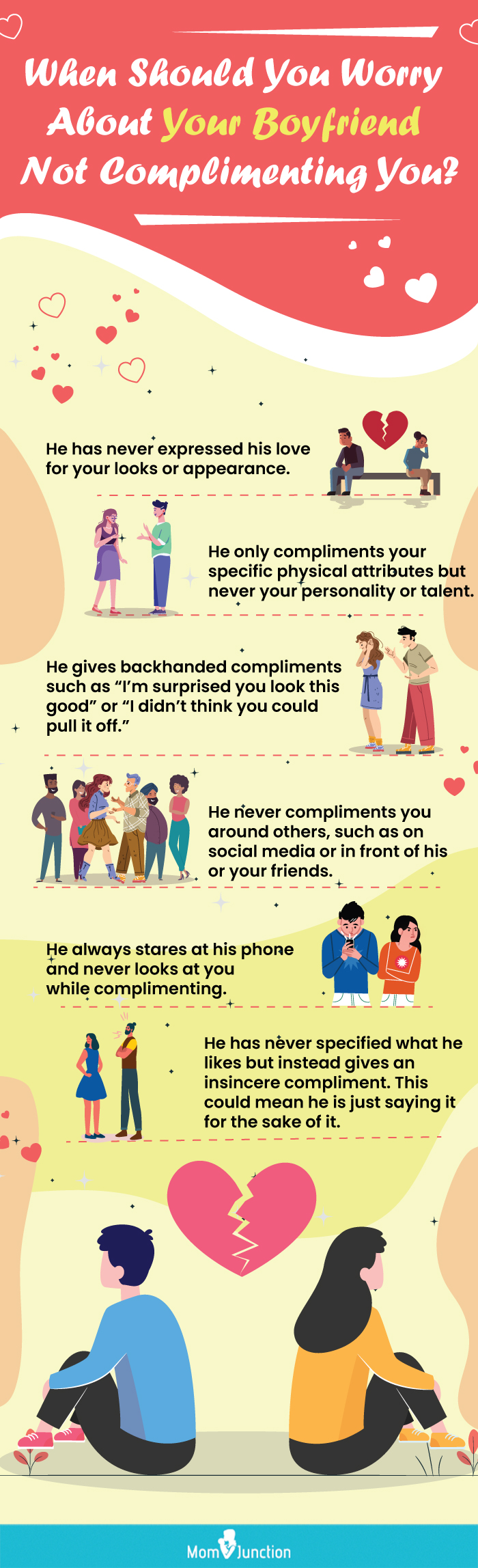 when should you worry about your boyfriend not complimenting you