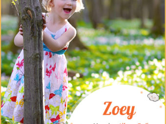Zoey, a Greek name for girls meaning Life