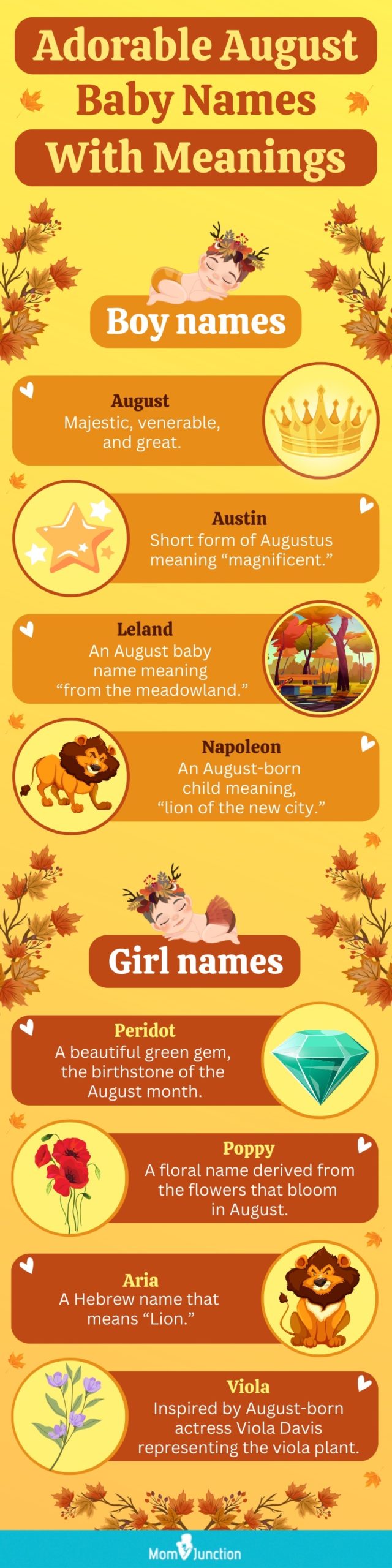 charming names for your august baby (infographic)