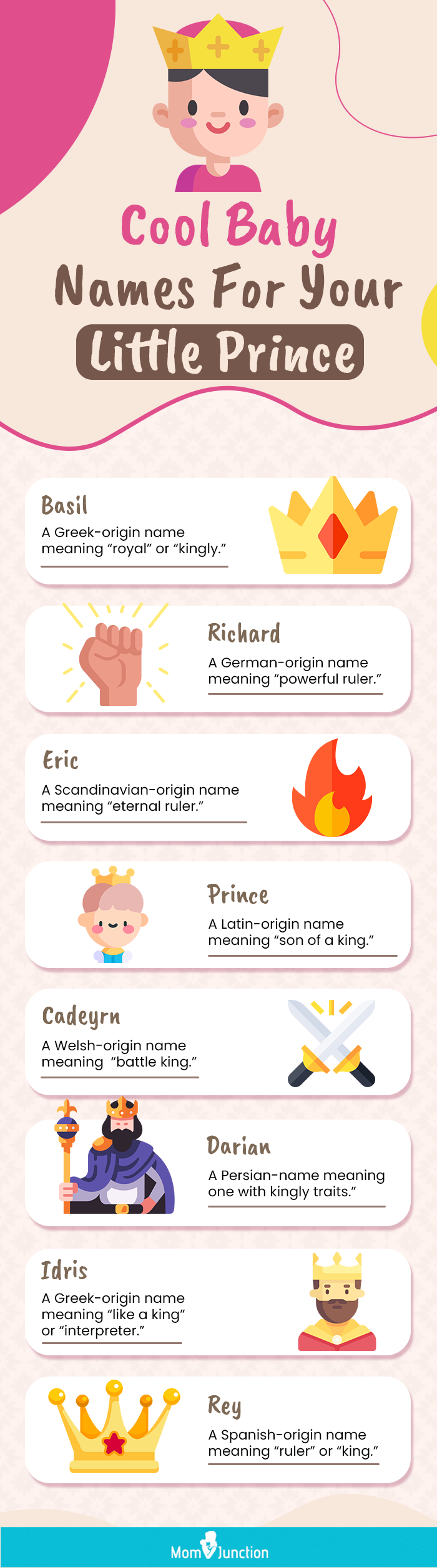 cool baby names for your little prince (infographic)