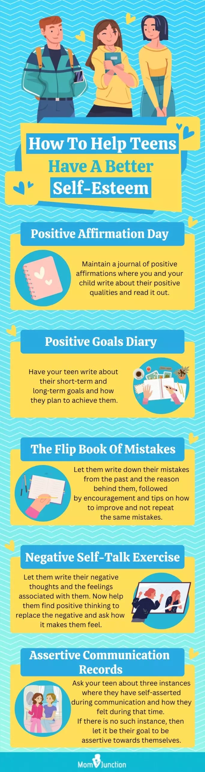 activities to improve self esteem in your teen (infographic)