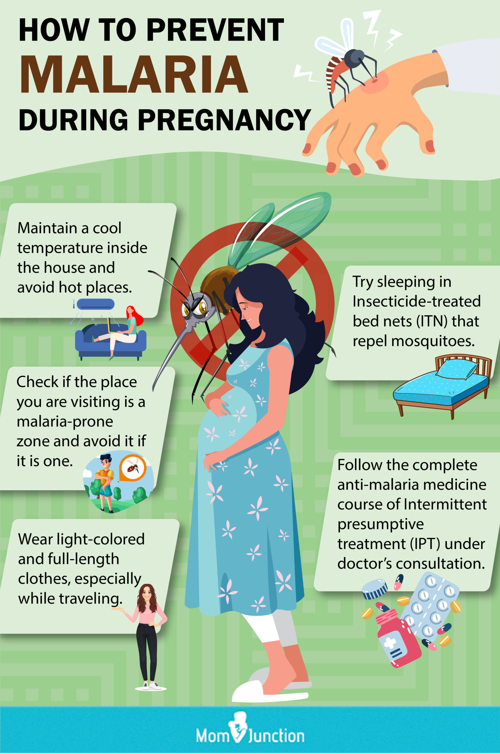 tips on preventing malaria in pregnancy (infographic)