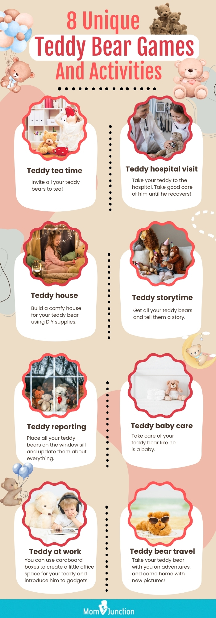 8 unique teddy bear games and activities (infographic)