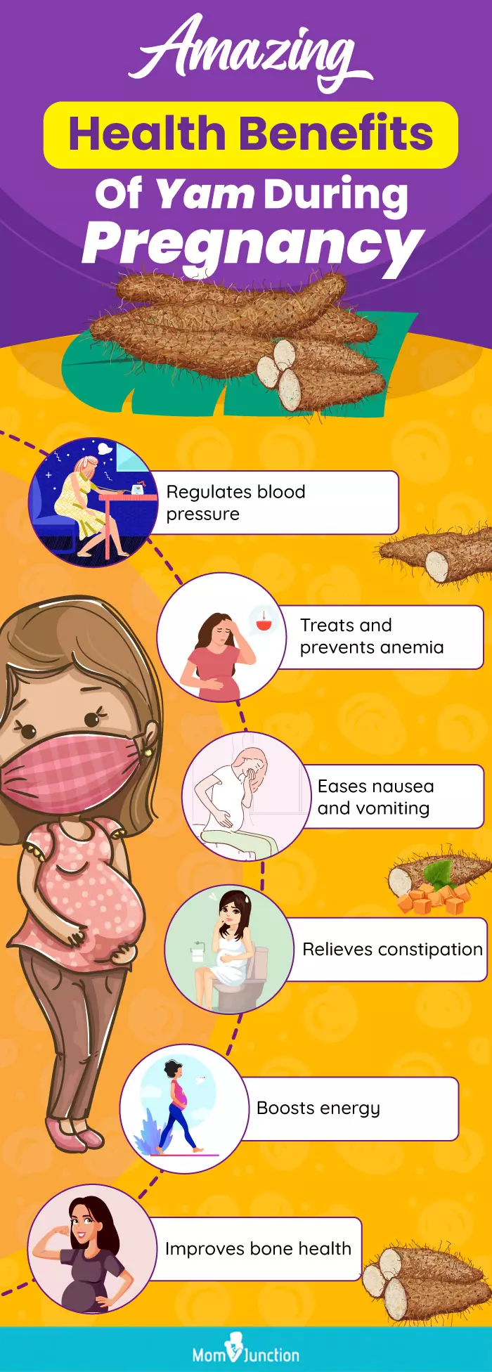 amazing health benefits of yam during pregnancy (infographic)