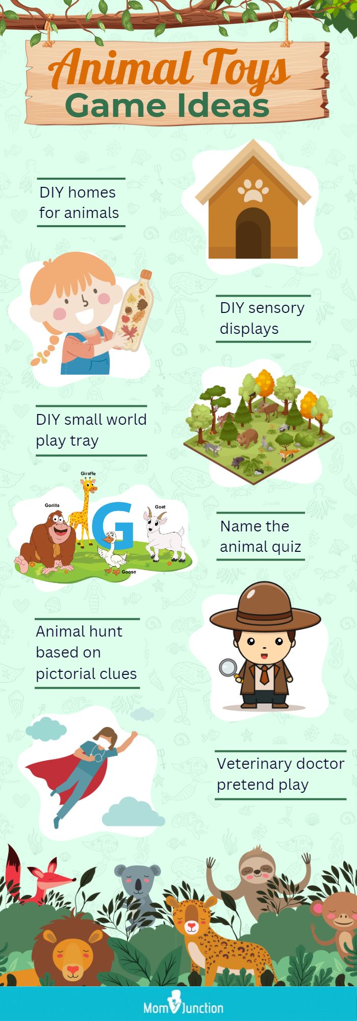 Animal Toys Game Ideas (infographic)