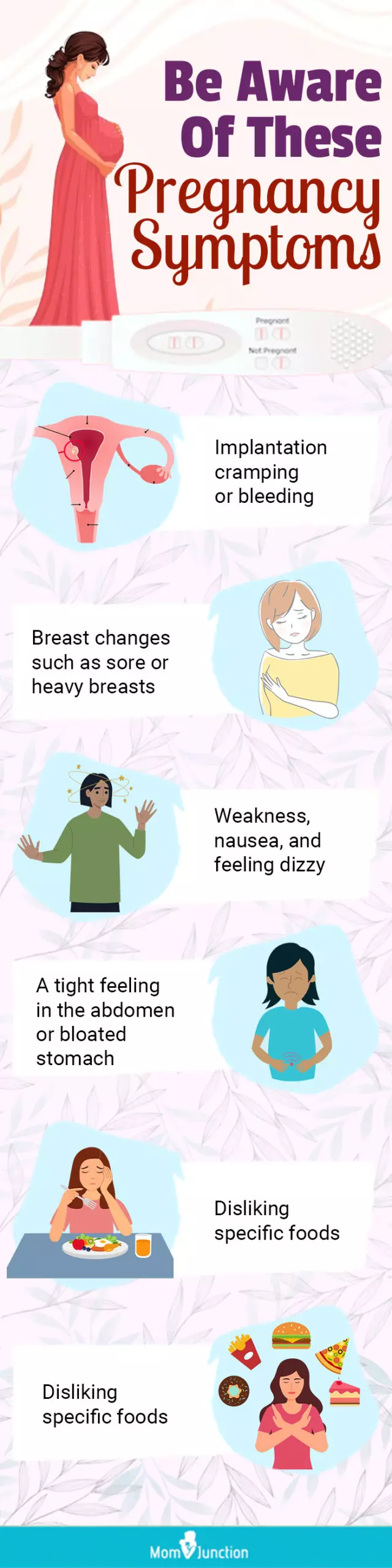 be aware of these pregnancy symptoms (infographic)
