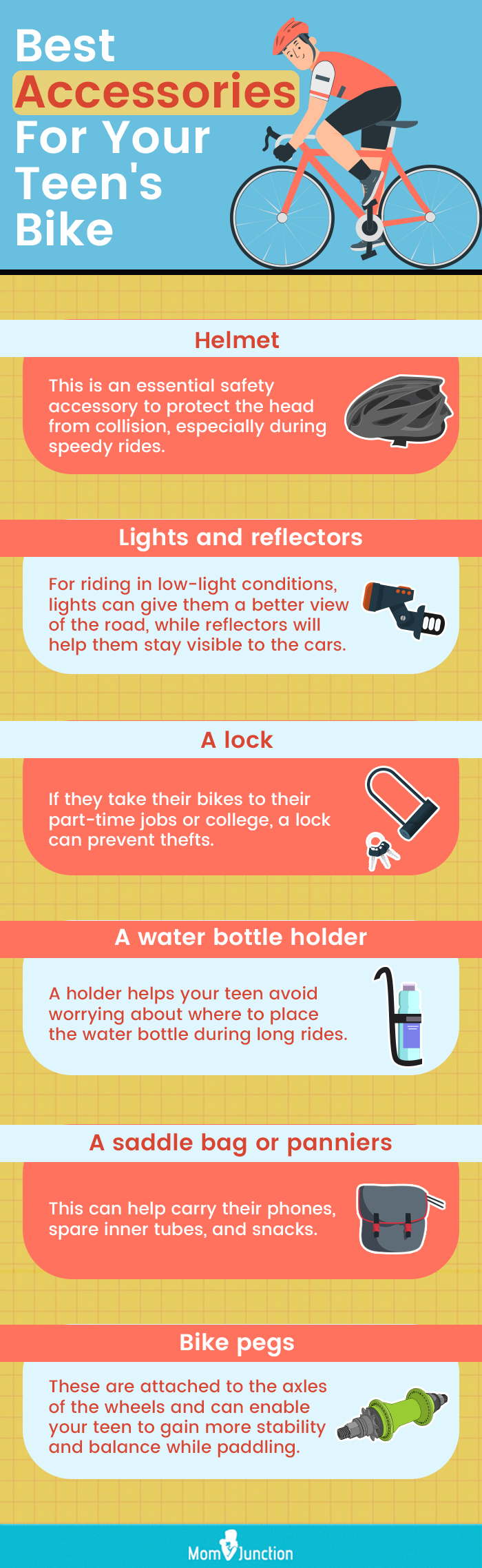Best Accessories For Your Teen's Bike (infographic)