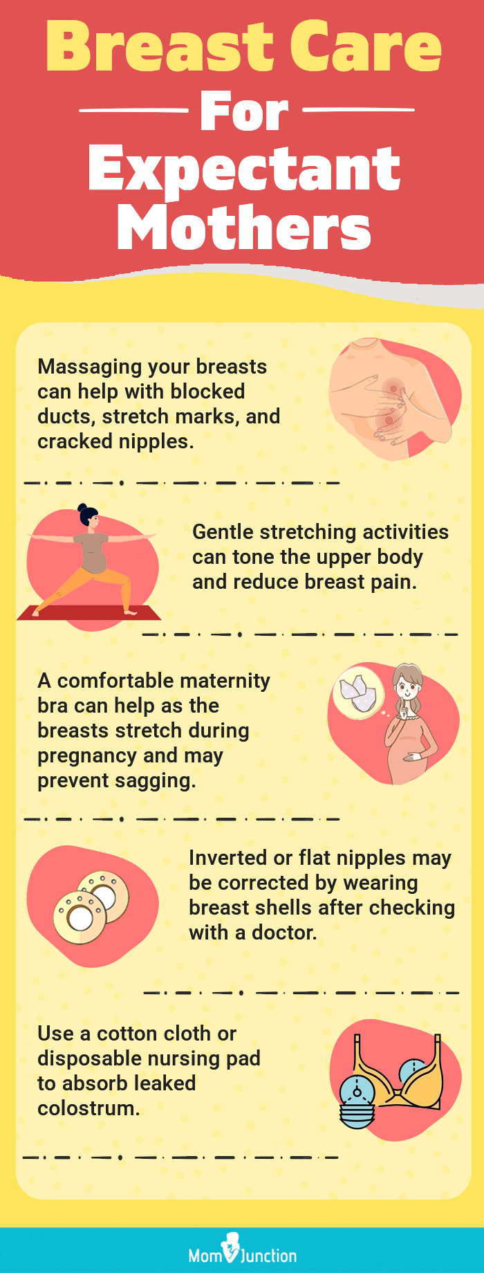 breasts care for expectant mothers (infographic)