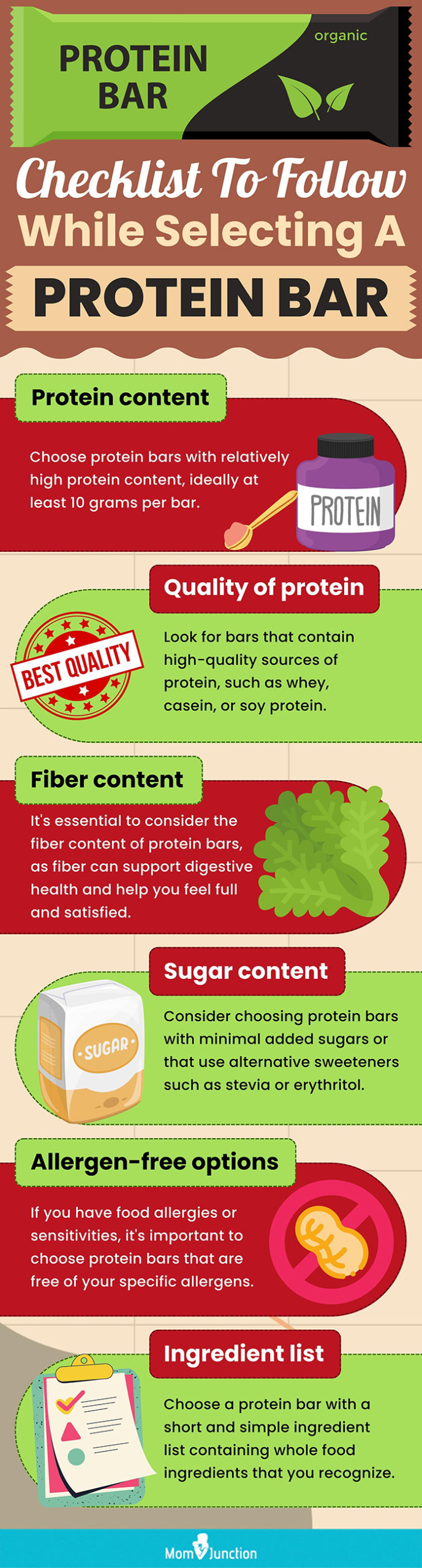 Checklist To Follow While Selecting A Protein Bar (infographic)