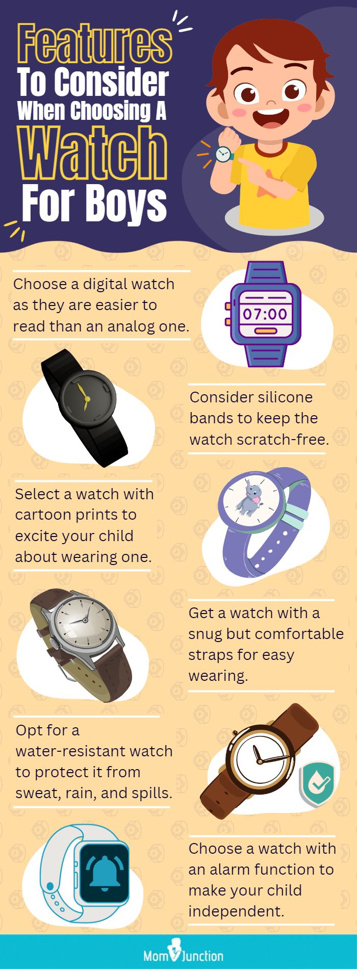 Features To Consider When Choosing A Watch For Boys (infographic)