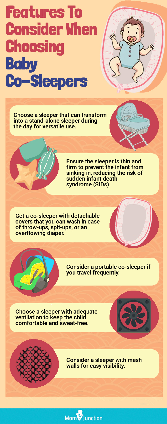 Features To Consider When Choosing Baby Co-Sleepers (infographic)