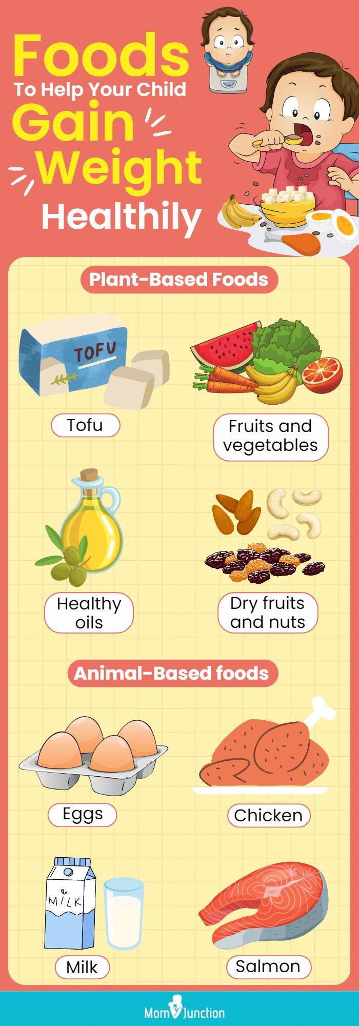 foods to help your child gain weight healthily (infographic)