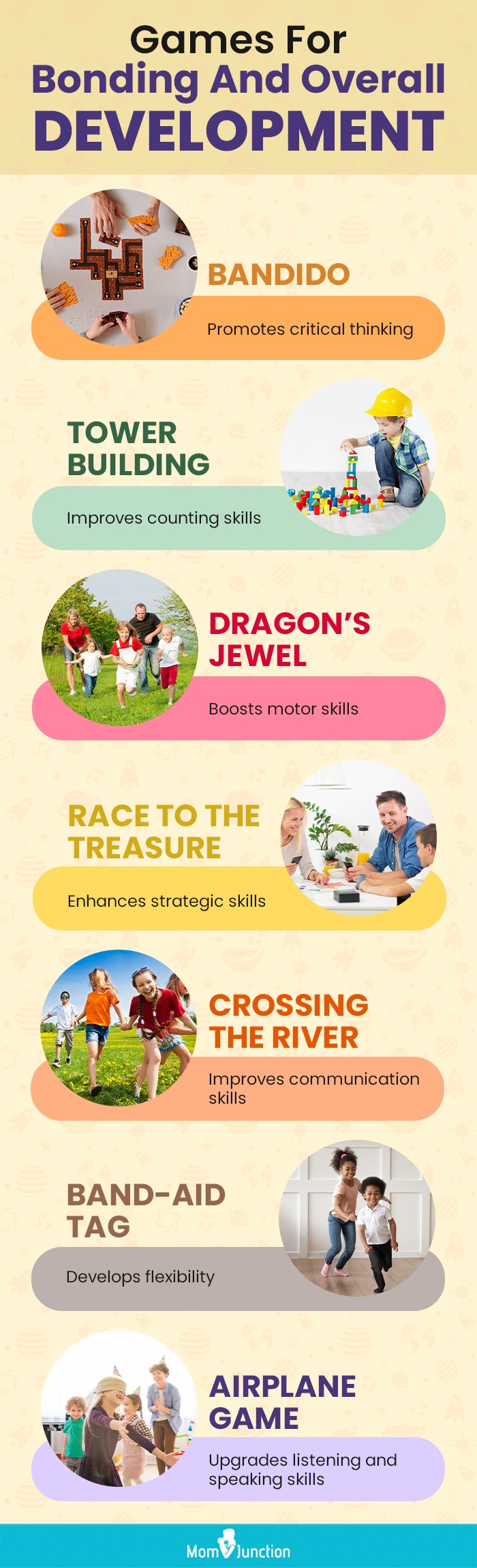 games for bonding and overall development (infographic)