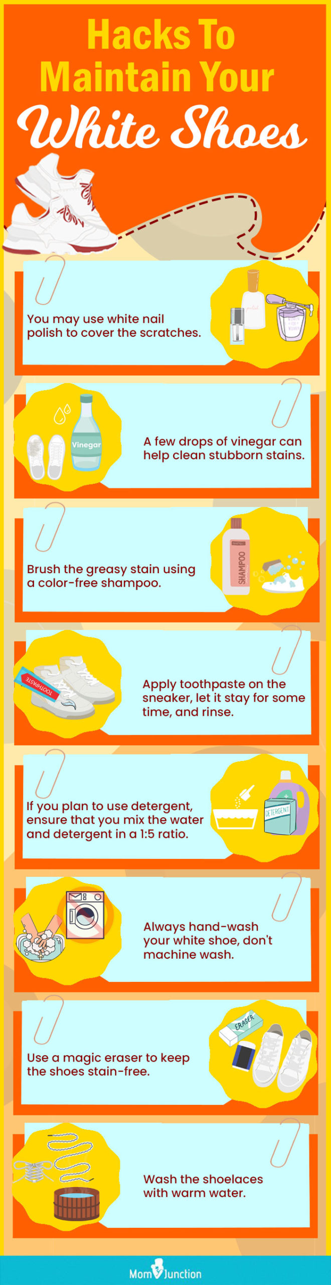 Hacks To Maintain Your White Shoes (infographic)