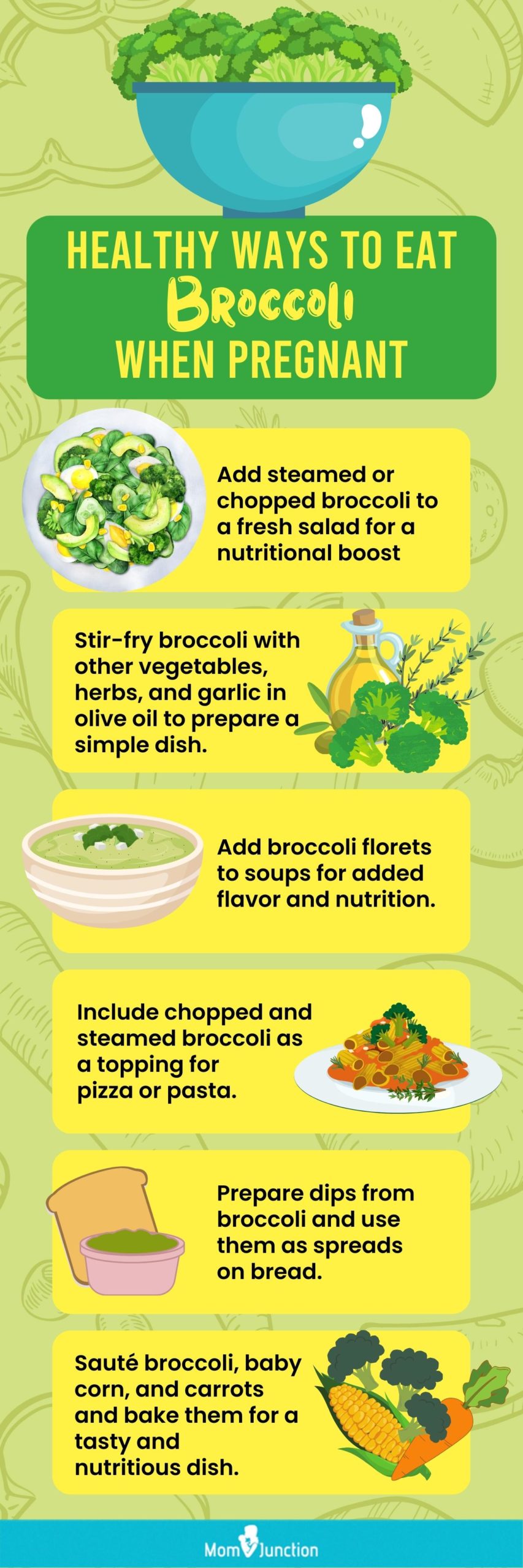 怀孕时吃西兰花的健康方法(信息图)