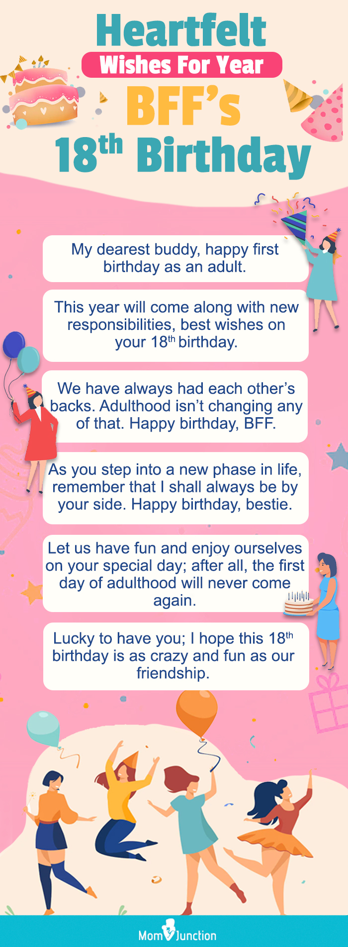 heartfelt wishes for your bff s 18th birthday (infographic)