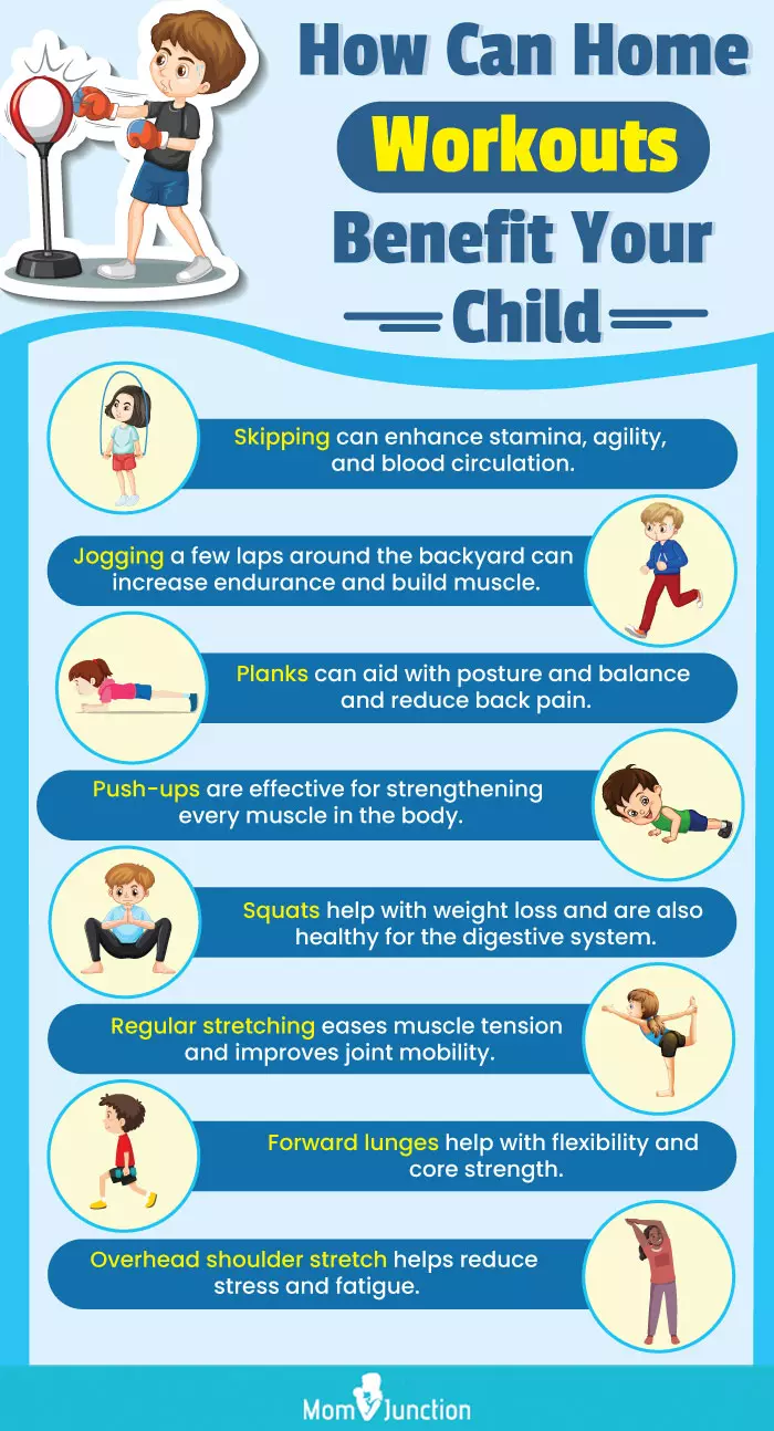 how can home workouts benefit your child (infographic)