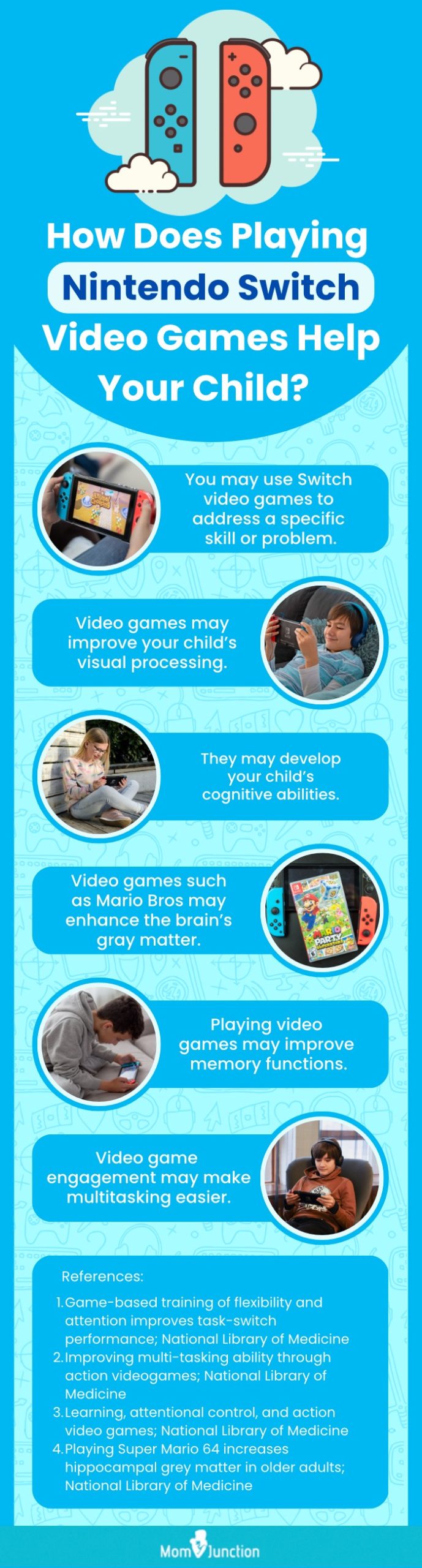 How Does Playing Nintendo Switch Video Games Help Your Child (infographic)