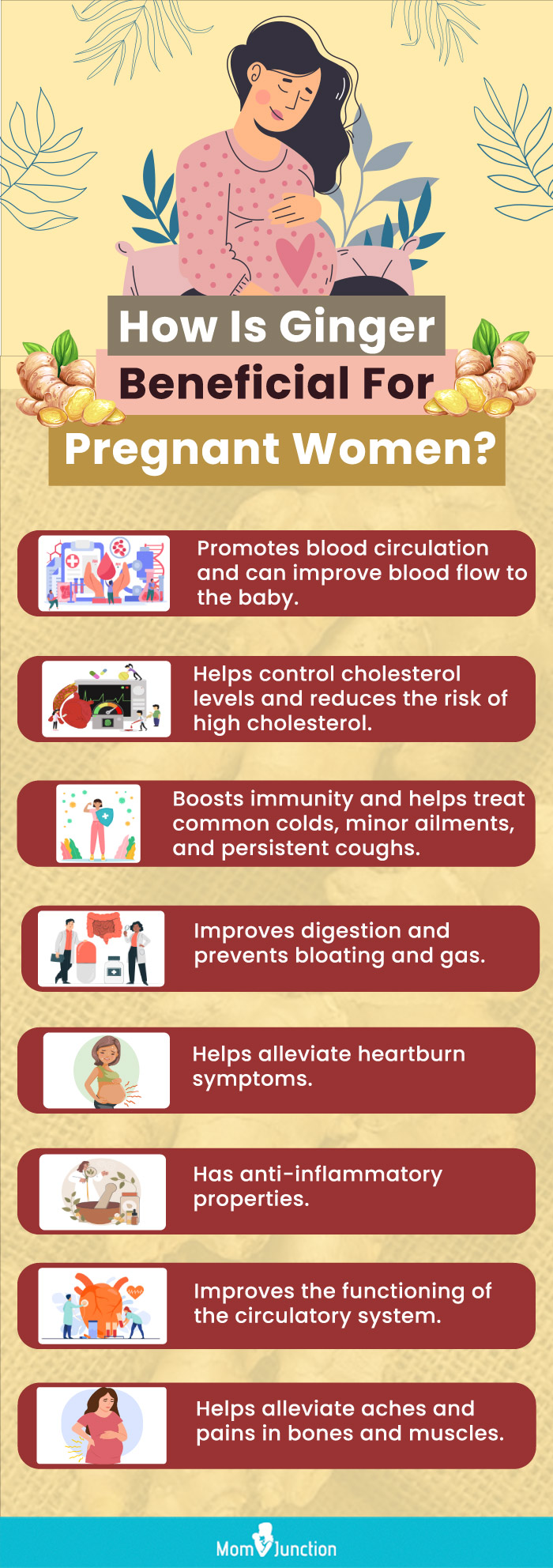 how is ginger beneficial for pregnant women (infographic)