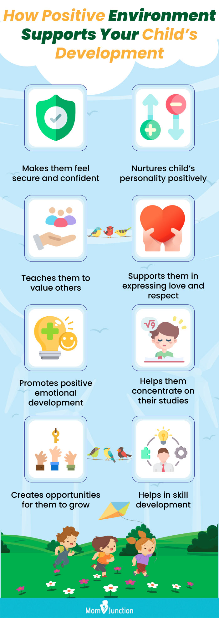 how positive environment supports your childs development (infographic)