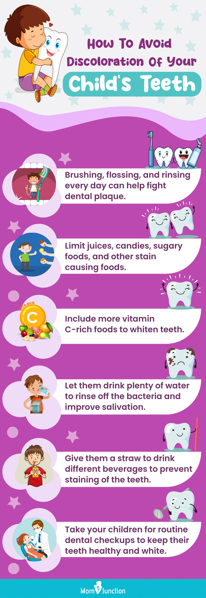 how to avoid discoloration of your childs teeth (infographic)
